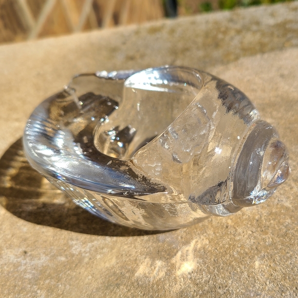 Glass seashell tea light holder - Picture 3 of 5